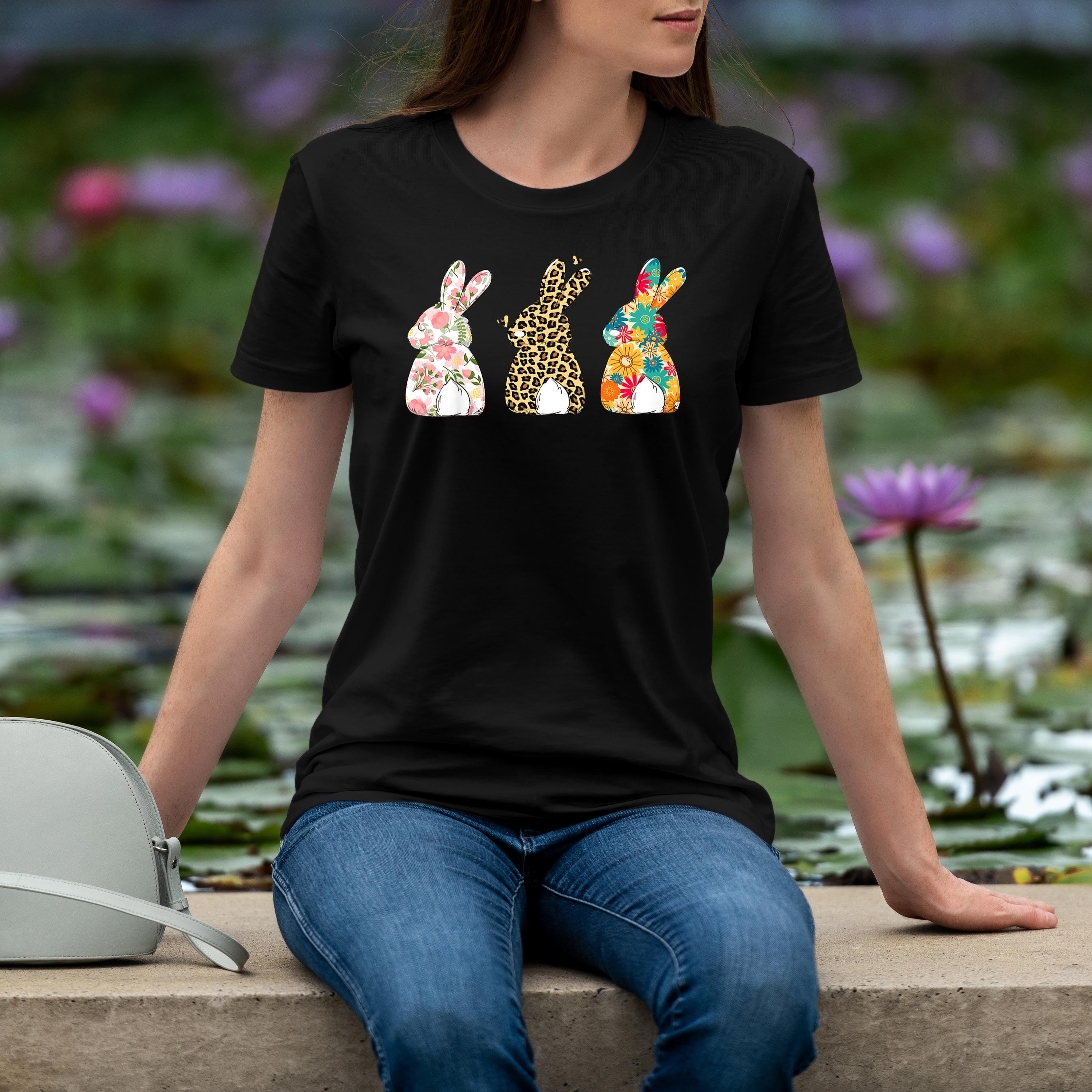 Leopard Bunny And Flower Bunnies Shirt 